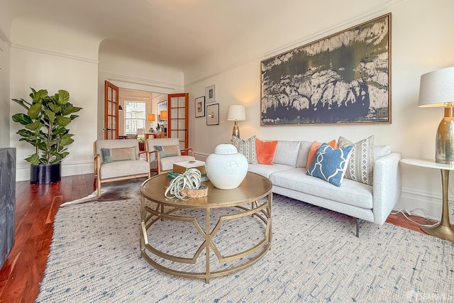 241 Lily St Unit B, San Francisco, CA 94102 - living area featuring baseboards and wood finished floors