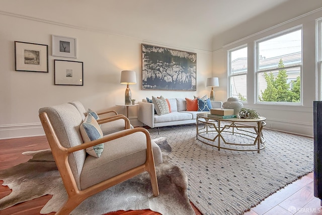 241 Lily St Unit B, San Francisco, CA 94102 - living room with wood finished floors and baseboards