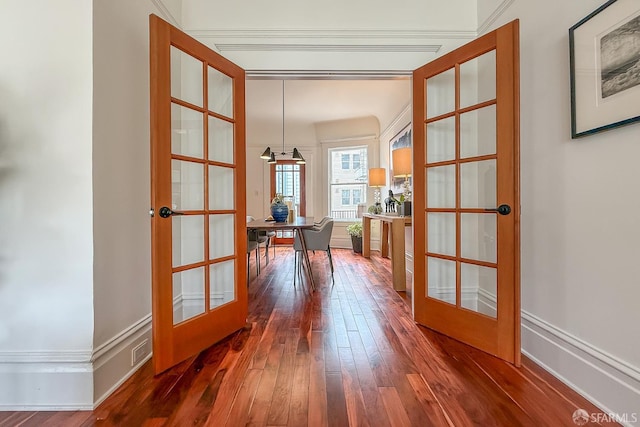 241 Lily St Unit B, San Francisco, CA 94102 - doorway featuring french doors, dark wood finished floors, and a desk