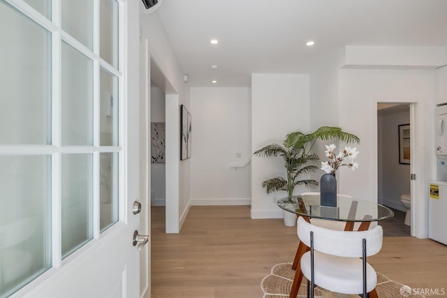 152-154 Ord St, San Francisco, CA 94114 - hall with light wood-type flooring, recessed lighting, and baseboards