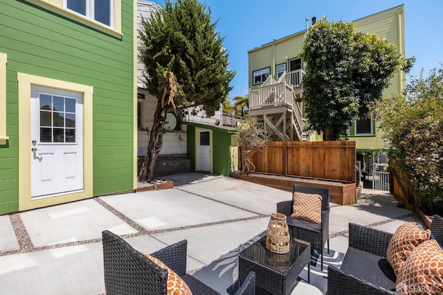 152-154 Ord St, San Francisco, CA 94114 - view of patio featuring fence and an outdoor living space