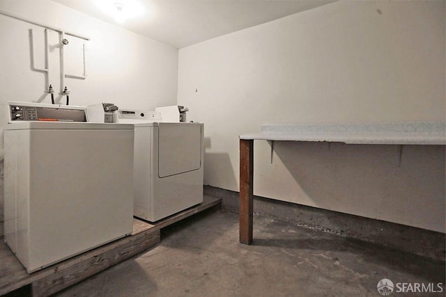 laundry area featuring separate washer and dryer