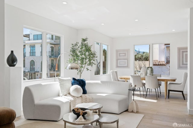 425 First St Unit 31, Los Altos, CA 94022 - living room with light wood-style flooring and recessed lighting