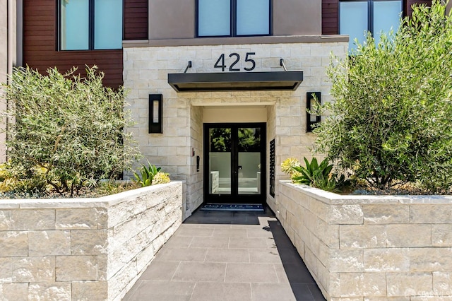 425 First St Unit 31, Los Altos, CA 94022 - doorway to property featuring french doors and stone siding