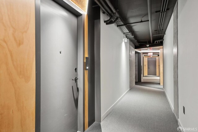 960 Market St Unit 514, San Francisco, CA 94102 - corridor with carpet, baseboards, and elevator