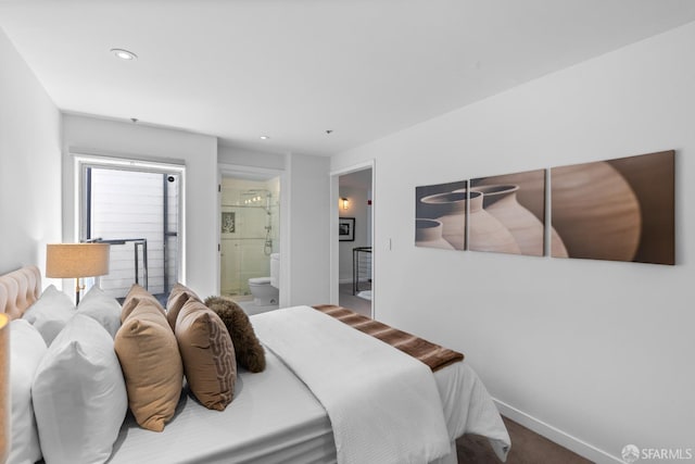 229 8th St Unit 3, San Francisco, CA 94103 - bedroom with recessed lighting, connected bathroom, and carpet flooring