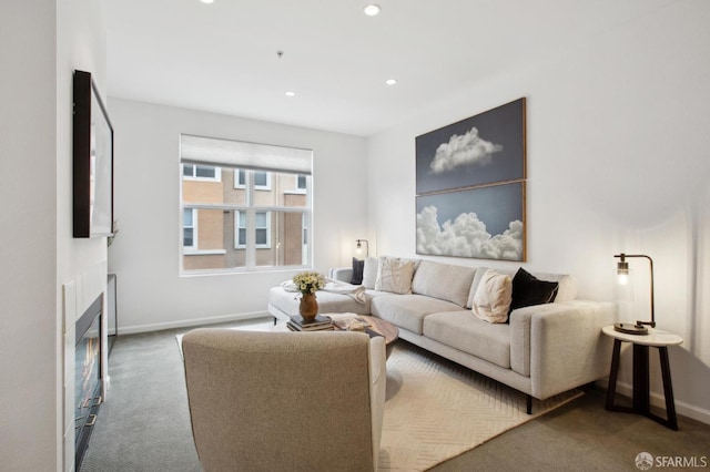 view of carpeted living room