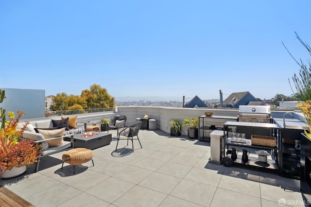 392 Corbett Ave, San Francisco, CA 94114 - view of patio / terrace featuring a fire pit and grilling area
