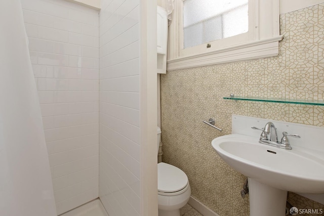 bathroom featuring a sink and toilet