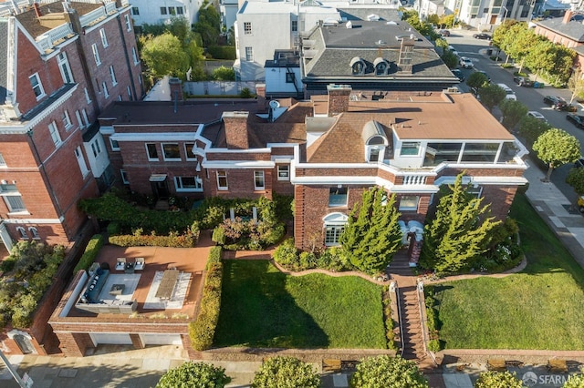 bird's eye view featuring a residential view