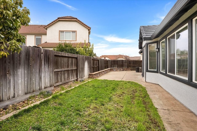 view of yard featuring a patio area