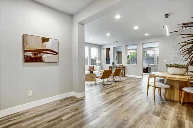 interior space featuring hardwood / wood-style flooring