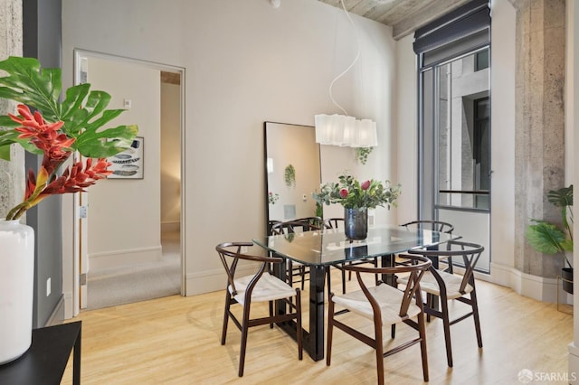 1 S Park St Unit 308, San Francisco, CA 94107 - dining room featuring light wood-style flooring and baseboards