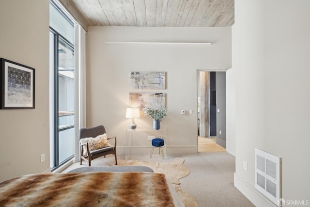 1 S Park St Unit 308, San Francisco, CA 94107 - sitting room with carpet flooring, wooden ceiling, and baseboards