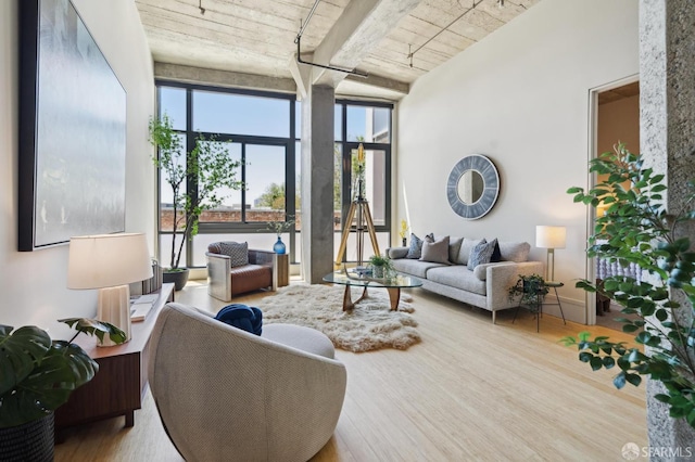 1 S Park St Unit 308, San Francisco, CA 94107 - living room featuring healthy amount of natural light and wood finished floors