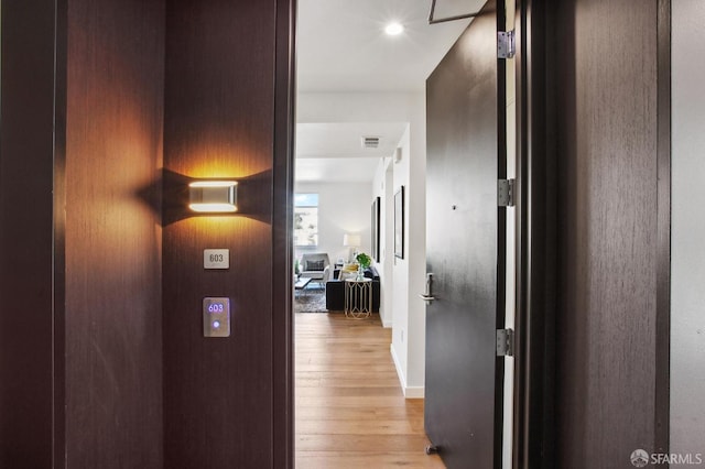2655 Bush St Unit 603, San Francisco, CA 94115 - hallway featuring light wood finished floors and baseboards