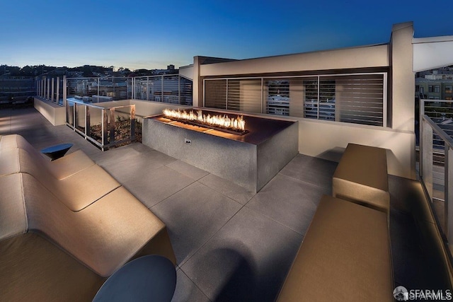 2655 Bush St Unit 603, San Francisco, CA 94115 - view of patio / terrace with a balcony and an outdoor fire pit