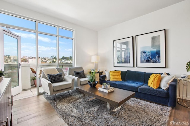 2655 Bush St Unit 603, San Francisco, CA 94115 - living room featuring hardwood / wood-style floors