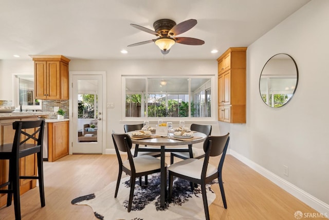 4649 Theta St, Fremont, CA 94536 - dining space featuring healthy amount of natural light, light wood finished floors, recessed lighting, and ceiling fan
