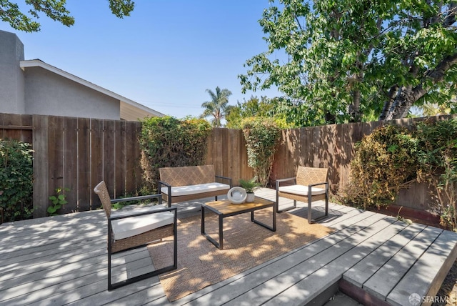 4649 Theta St, Fremont, CA 94536 - deck featuring a fenced backyard and an outdoor living space