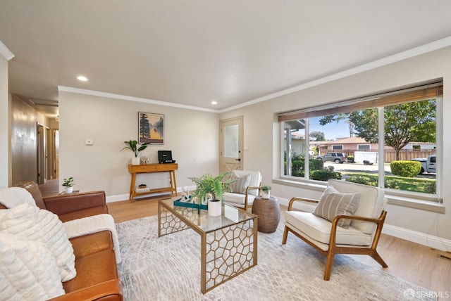 4649 Theta St, Fremont, CA 94536 - living area with recessed lighting, light wood-style flooring, and crown molding