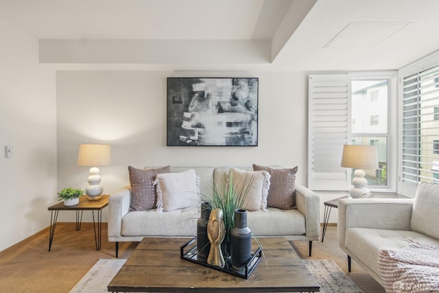 view of carpeted living room