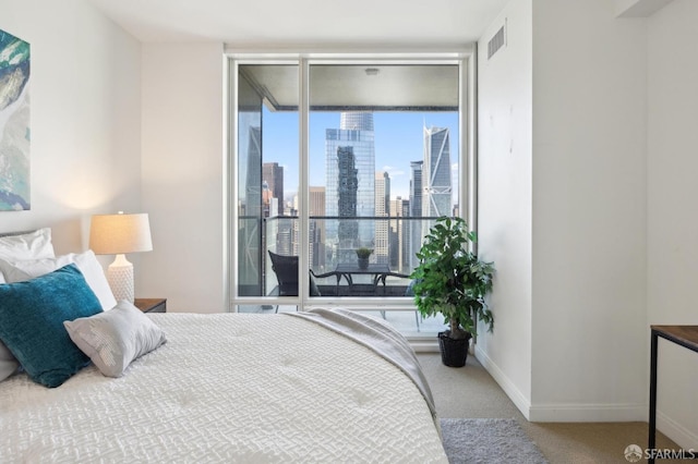 bedroom featuring carpet flooring