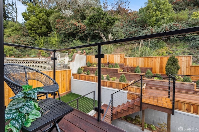 view of wooden terrace