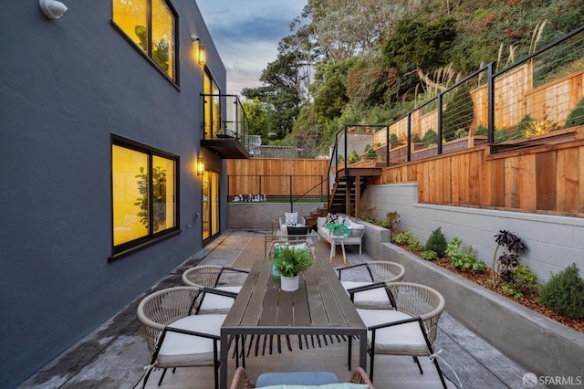 view of patio with outdoor lounge area