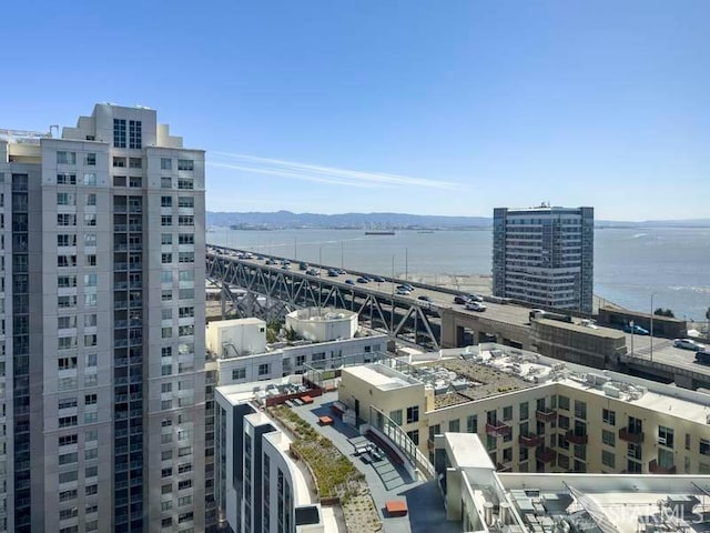 view of city featuring a water view