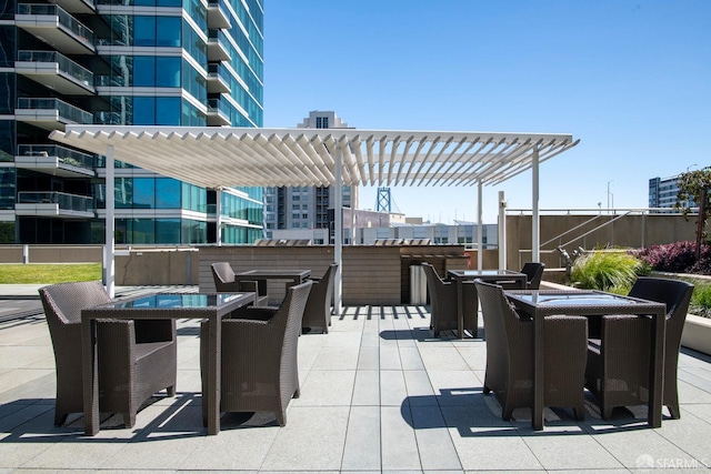 view of patio / terrace with a pergola