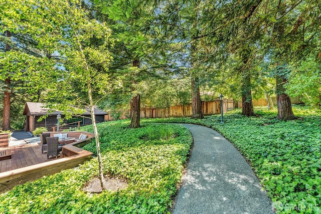 35 Ardilla Rd, Orinda, CA 94563 - view of yard featuring a wooden deck