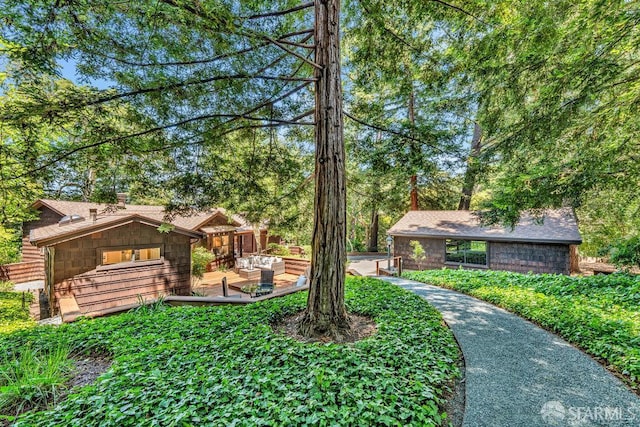 35 Ardilla Rd, Orinda, CA 94563 - view of yard featuring an outdoor living space