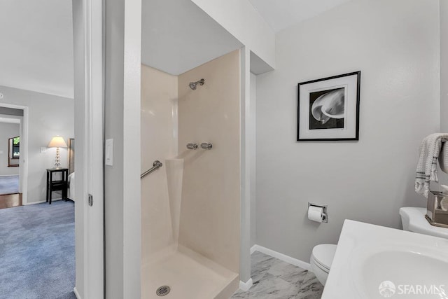 35 Ardilla Rd, Orinda, CA 94563 - full bathroom with a shower stall and toilet