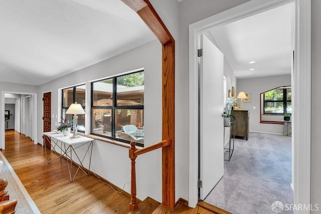 35 Ardilla Rd, Orinda, CA 94563 - hall featuring plenty of natural light and wood finished floors