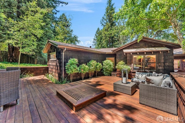 35 Ardilla Rd, Orinda, CA 94563 - wooden terrace featuring an outdoor living space