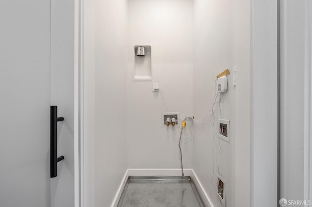 laundry room with hookup for a washing machine