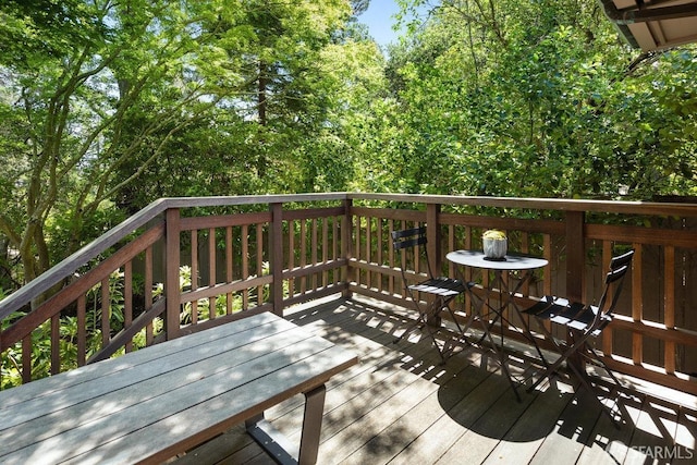 view of wooden terrace