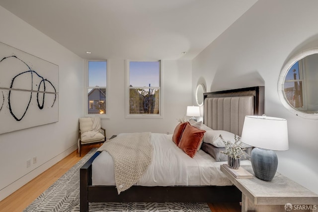 bedroom featuring hardwood / wood-style floors