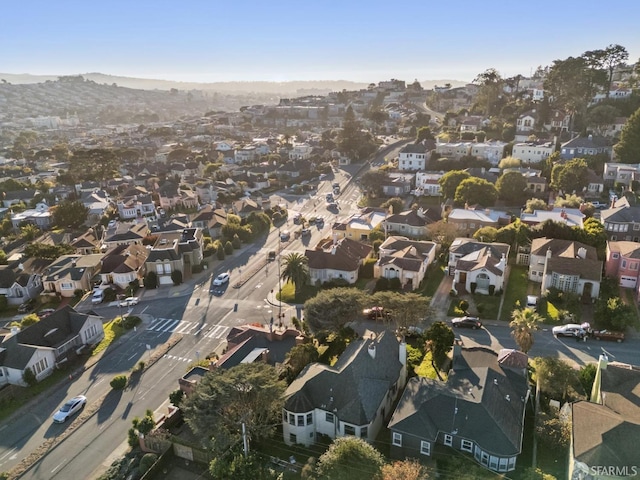 aerial view featuring a mountain view