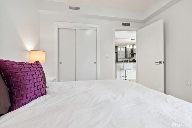 bedroom featuring a closet