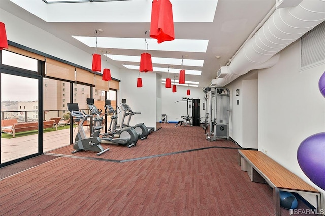 view of exercise room