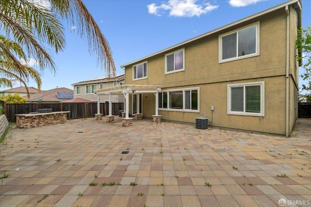 3642 Mallard Way, Antioch, CA 94509 - back of property with a pergola, a fenced backyard, a patio, area for grilling, and stucco siding