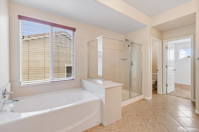 3642 Mallard Way, Antioch, CA 94509 - full bath featuring a stall shower, tile patterned floors, a bath, and toilet