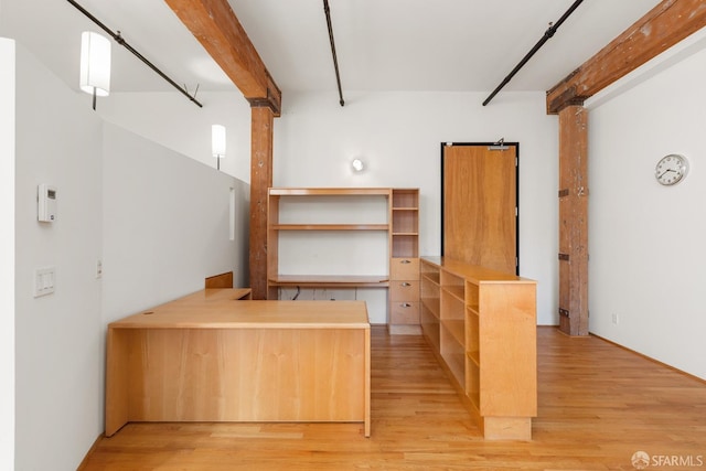 interior space with light wood-type flooring