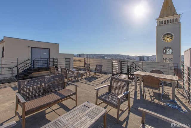 view of patio featuring an outdoor hangout area