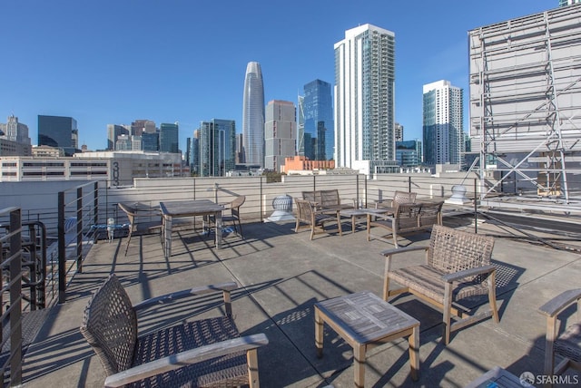 view of patio with an outdoor hangout area