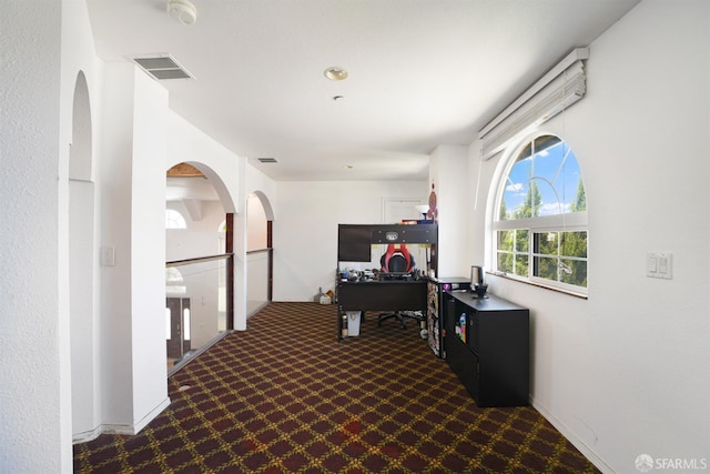 4600 Nelson St, Fremont, CA 94538 - corridor with carpet floors and arched walkways
