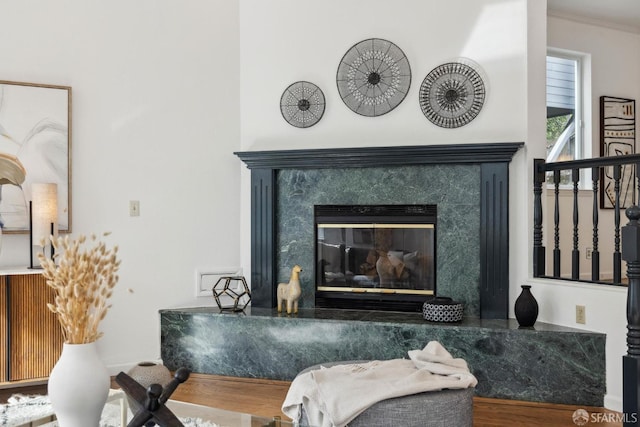 302 Warren Dr, San Francisco, CA 94131 - detailed view of a high end fireplace and wood finished floors