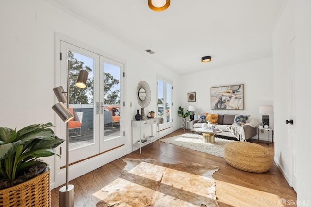 302 Warren Dr, San Francisco, CA 94131 - entryway featuring french doors and wood finished floors